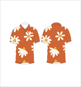 เสื้อโปโลพิมพ์ลายดอกไม้แบบกำหนดเอง แขนสั้น สวมใส่สบาย เหมาะสำหรับกอล์ฟ เทนนิส ชุดทีมฤดูร้อน - Product Image 3