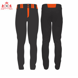 Ensemble uniforme de baseball pour homme, maillot orange et noir avec manches à motif diamant et pantalon assorti - Product Image 3