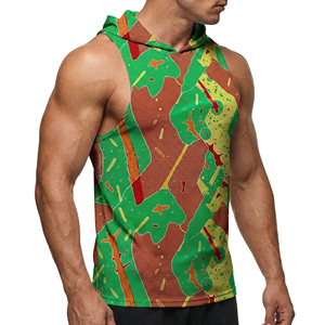 Débardeur à capuche sans manches personnalisé et élégant pour hommes, idéal pour la gym et la musculation, avec cordon de serrage – Vente en gros OEM - Product Image 1