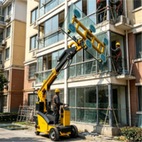 Robot de levage à ventouse pour verre sur chantier, équipement auto-mobile sur roues pour le montage de panneaux de façade