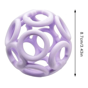 Bebé mordedor forma de bola juguetes de silicona de grado alimenticio Flexible dentición juguete regalos para bebé - Product Image 2