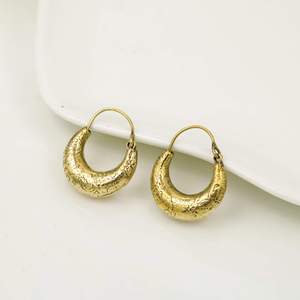 Pendientes de Aro de Latón Chapado en Oro Antiguo, Joyería de Regalo Cristiana Unisex de Moda - Product Image 4