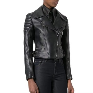Vestes en cuir de qualité supérieure pour femmes, meilleur design, couleur unie, personnalisation, service OEM ODM pour les vêtements d'extérieur grandes tailles - Product Image 1
