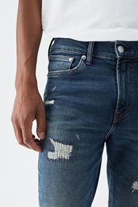2025 High Quality <b>Jeans</b> <b>Men</b> Streets Styles Custom Logo Designer Brand Hip Hop Stretch Ripped Denim <b>Men</b> <b>Jeans</b> - Product Image 6