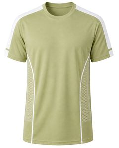 Manufacturer Custom Light Green <b>Mens</b> Sports T Shirt Quick Dry Breathable Gym Fitness Running Athletic Polyester Training Tee <b>Top</b> - Product Image 1