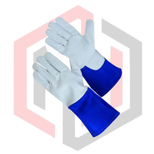 Guantes de Soldadura MIG de Cuero Azul para Coser, Antiestáticos, Sin Silicona, Flexibles, Transpirables, Resistentes a Desgarros y al Desgaste - Product Image 4