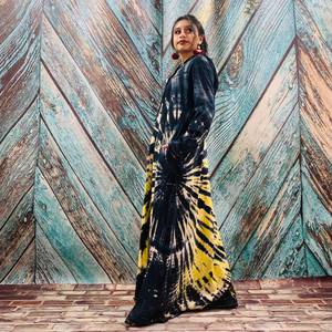 2025 nuevo producto mano Tie Dye Kimono chaqueta vacaciones Boho Loose Fit chaqueta ropa de playa cubrir vacaciones de verano mujeres Kimono Robe - Product Image 3