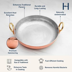 Sartén con Asa y Tapa para el Hogar, Hotel, Utensilios de Cocina, Olla Decorativa de Color Cobre, Diseño Moderno - Product Image 3