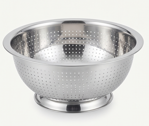 Stainless Steel Colander With Perforated Design Durable <b>Kitchen</b> Strainer For Fruits Vegetables Elegant Kitchenware Essentials - Product Image 3