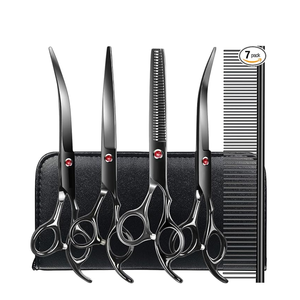 Premium Pet Grooming <b>Scissors</b> Set – Made from High-Quality Stainless Steel, Professional <b>Dog</b> & Cat Hair Cutting Kit with Case - Product Image 1