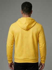 Wholesale Men's <b>Hooded</b> Sweatshirt Full <b>Zip</b> Casual Hoodie with Soft Fabric Rib Hem and Front Pocket Design - Product Image 3