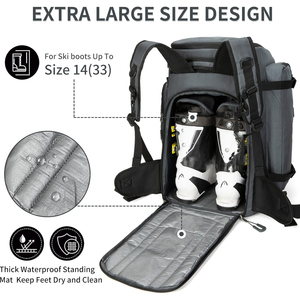 Bolsa de esquí plegable con acolchado suave y costuras reforzadas para mayor durabilidad, bolsa para equipo de esquí con longitud ajustable - Product Image 3