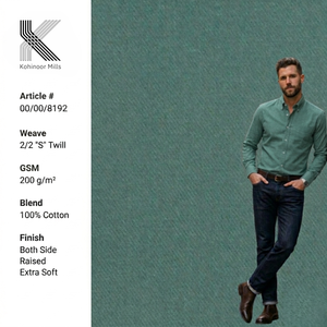 Pure 100% Cotton Twill Shirting Fabric Breathable and Comfortable Plain Dyed for Shirts Over Shirts - Product Image 1