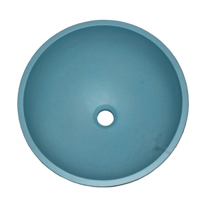 <b>Round</b> Blue GFRC Hospital Bathroom Sink <b>Basin</b> Minimalist Design Durable Eco-Friendly Vanity Use - Product Image 3