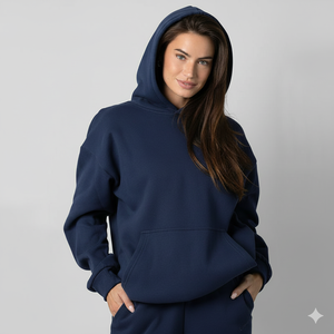 Sudadera con capucha de invierno 2026 personalizada con estampado frontal, de peso pesado, estilo urbano, hombros caídos, forro polar, oversize, transpirable, de secado rápido, 100% para mujer - Product Image 6