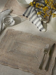 Napperons rectangulaires tissés naturels en gros, napperons festonnés en rotin de haute qualité, décoration de table pour dîner, tapis de table fabriqués au Vietnam - Product Image 2