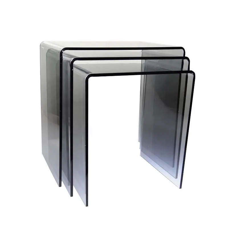 Customized Acrylic Table Set Of 3 For Bedroom Display Decoration