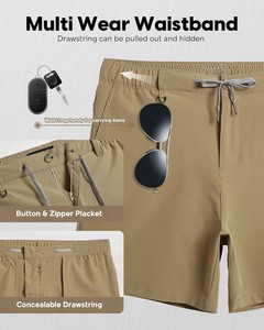 Men's Drawstring Waist <b>Shorts</b> Casual Summer Beach Eco-Friendly Spandex/Polyester Quick Dry Breathable Front Comfortable Fashion - Product Image 4