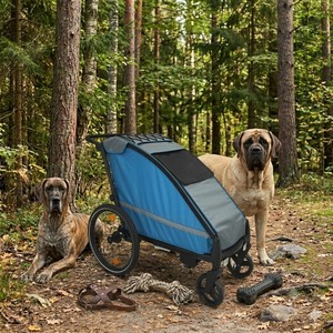KS-6200 OEM/ODM Carrito para Mascotas Grandes, Remolque Plegable para Bicicleta con Marco de Aleación de Aluminio, Ruedas Giratorias de EVA de 8 Pulgadas - Product Image 3