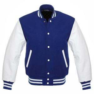 Men's Coated Stand Collar Varsity Jacket Wholesale Blank Baseball 2025 High Quality - Product Image 4