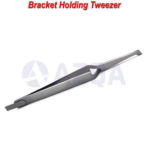 Stainless Steel Orthodontic <b>Bracket</b> Holding Forceps Cross Locking Dental Placement Surgical Instrument CE Certified - Product Image 2
