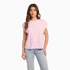 Débardeurs courts à manches courtes en jersey 100 % coton avec logo OEM pour femmes, style streetwear, coupe décontractée, pour l'été - Product Image 1