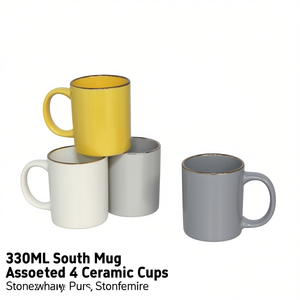 Tazas de Cerámica Surtidas South Mug de 330 ml, 4 Unidades, Gres - Product Image 2