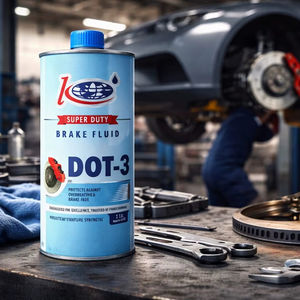 น้ำมันเบรกไฮดรอลิก KINT DOT-3 คุณภาพพรีเมียม 1 ลิตร บรรจุกระป๋องโลหะ สำหรับรถยนต์และรถบรรทุก อายุการเก็บรักษา 2 ปี - Product Image 1