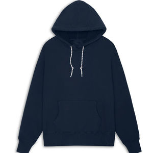 2026 Men's <b>Navy</b> Blue Hooded <b>Sweatshirt</b> Regular Fit Cotton Fleece Casual Pullover with Front Pocket Winter Wear - Product Image 1