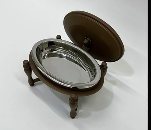 Chrome Finished Silver Chafing Dishes Commercial Grade Round Food <b>Warmer</b> Chafer for Gulf Luxury <b>Buffet</b> Serving Home Hotel Party - Product Image 4