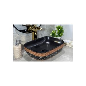 Lavabo de table en céramique durable au design moderne minimal pour salle de bain Tailles personnalisées avec accessoire d'égouttage au fini lisse - Product Image 3