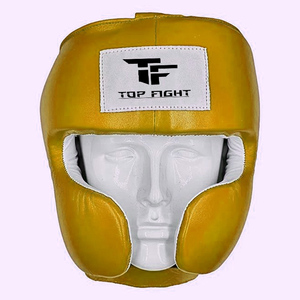 หมวกชกมวย TOP FIGHT วัสดุ PU สีน้ำเงินเขียว อุปกรณ์ฝึกซ้อมสำหรับผู้ใหญ่ ป้องกันศีรษะสำหรับศิลปะการต่อสู้ - Product Image 5