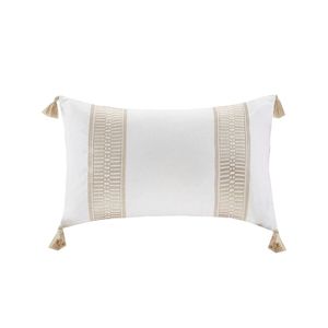 Almohada decorativa oblonga de algodón bordada para decoración del hogar y uso de tiro - Product Image 2