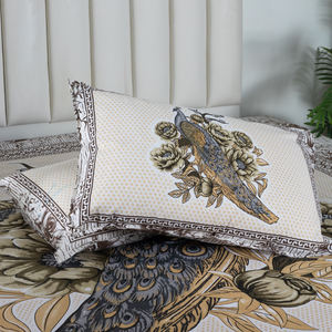 Couvre-lit en coton imprimé à la main de qualité supérieure de Jaipur avec deux taies d'oreiller et drap plat – Prix de gros - Product Image 5