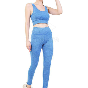 Premium Quality Durable Material Women <b>Yoga</b> <b>Set</b> Solid Pattern Breathable Eco-Friendly Lightweight 2-Piece <b>Set</b> - Product Image 3