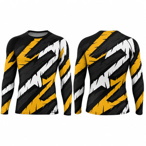 Camiseta Deportiva Ligera de Compresión para Adultos, Tejido Elástico de Spandex/Poliéster, Cómoda y Transpirable - Product Image 1