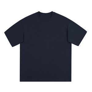 เสื้อยืดคอกลมทรงหลวมโอเวอร์ไซส์สำหรับผู้ชาย ผ้าถัก 260gsm ผ้าฝ้าย 100% สั่งทำได้ ไซส์พลัส สตรีทแวร์ ป้องกันขนร่วง แขนสั้น - Product Image 2