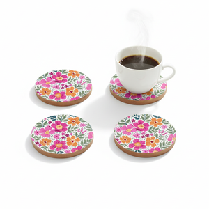 Al por mayor 2026 Clásico Personalizado Esmaltado Impreso 10 cm Salvamanteles y Posavasos de Madera para Bodas y Fiestas - Product Image 1