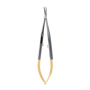 Micro Curved Castro Perma Sharp Needle <b>Holder</b> 14 cm Surgical Dental Instrument Stainless Steel Precision Suturing Tool Kit - Product Image 1