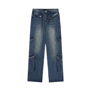 <b>Men's</b> Slim Fit High Waist Casual Straight Denim <b>Jeans</b> - Product Image 3