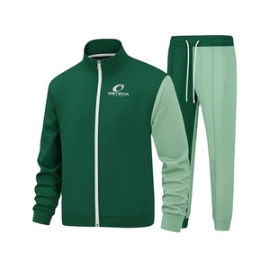 2026 Best Selling Fashionable Men's Drawstring Solid Casual Breathable Anti-Bacterial Heavyweight 100% Cotton Winter Tracksuits - Product Image 1