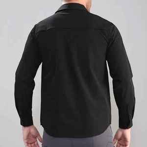 Camiseta Deportiva Personalizada para Hombre, Estilo Americano, Manga Larga, Sublimada, Impermeable, Transpirable, Cortavientos, Ligera, con Protección Solar UPF 50, de Poliéster y Elastano - Product Image 2