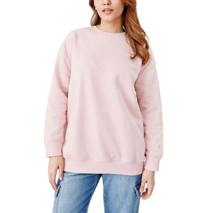 Pull en coton épais à col ras du cou, imprimé léopard, avec logo frontal et épaules tombantes, personnalisable, pour femme, collection 2025 – Vente en gros - Product Image 1
