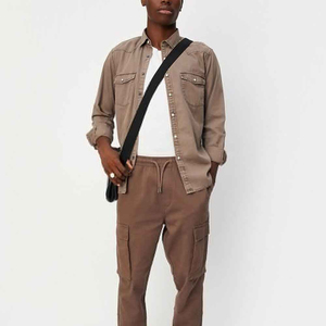Latest Design Casual <b>Jeans</b> Shirt Eco Friendly Breathable & Top Quality Plain Color Hip Hop Turn Down Collar Denim Shirts For <b>Men</b> - Product Image 3