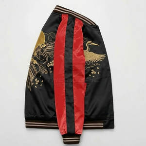 Chaqueta Sukajan Premium de Moda Urbana para Hombre, con Cierre Frontal, Ligera, de Satén, Moderna, Bordada, Ecológica y Transpirable - Product Image 4