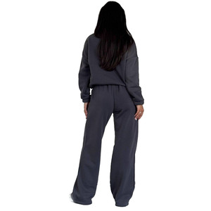 Conjunto deportivo de dos piezas para mujer, talla grande, personalizado, para invierno, para gimnasio, correr, ropa deportiva estampada, OEM, ODM - Product Image 4