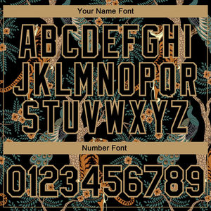 Camiseta Deportiva de Manga Corta para Hombre, Diseño Nuevo, Personalizada con Nombre de Equipo, Color Negro y Dorado Antiguo, Estampado 3D de Tigre y Pavo Real, Secado Rápido y Transpirable, Venta al Por Mayor - Product Image 5