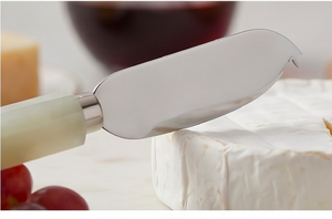 Modern Stainless Steel <b>Cheese</b> <b>Knife</b> <b>Set</b> With Stone Handles Durable <b>Cheese</b> Tools For Serving Use And Cutting Various <b>Cheeses</b> - Product Image 4