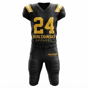 Ensemble complet de maillot et pantalon de football américain pour jeunes, pour les matchs, avec logo d'équipe personnalisé, uniformes de football par sublimation - Product Image 1