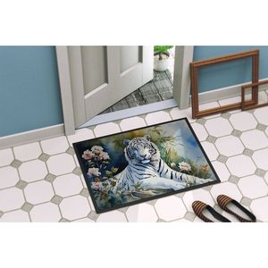 Paillasson Tigre Blanc Paillasson Antidérapant Lavable Low Pile 24H X 36W Intérieur Extérieur Tapis D'entrée Tapis De Porte D'entrée - Product Image 4